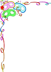 Colorful Balloons Clipart on Black Background - Decorative Borders & Corners