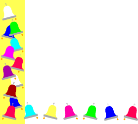 Bells Clipart on Black Background - Elegant Borders and Corners