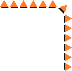 Black and Orange Triangle Border Clipart - Stylish and Modern Frame Design