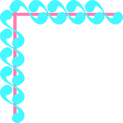 Blue and Pink Border Clipart Frame for Creative Designs