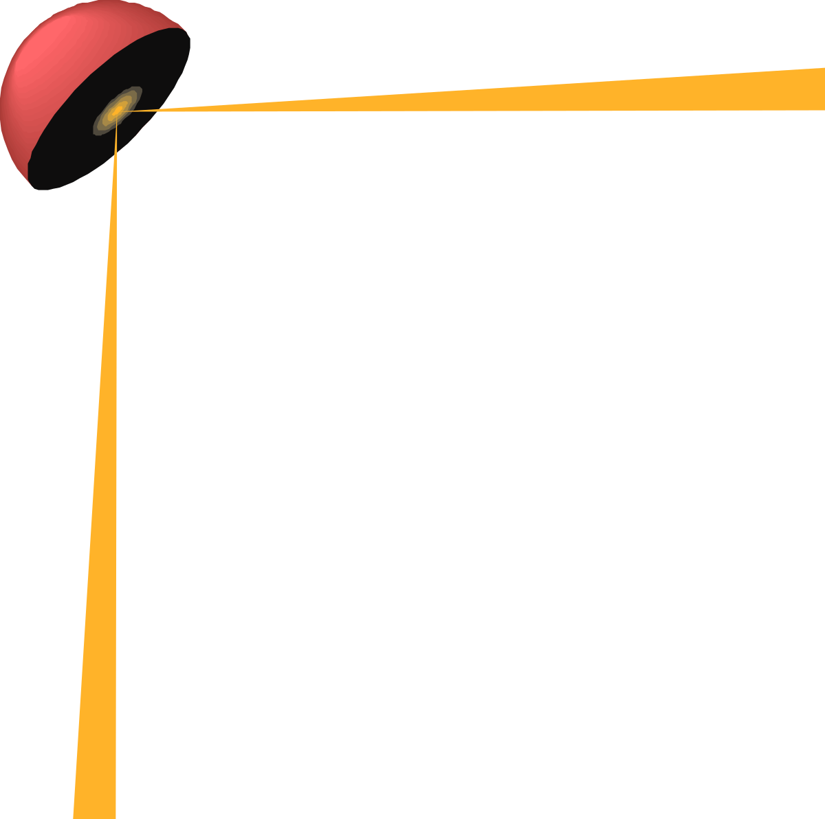 Vibrant Red Apple on a Bright Yellow Strip - Clipart for Creative Projects