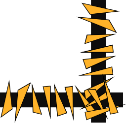 Black and Yellow Geometric Design Clipart - Stylish Borders and Corners