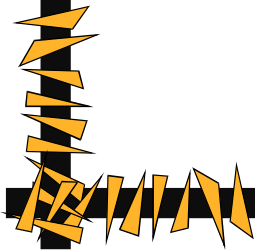 Geometric Black and Yellow Borders & Corners Clipart Collection