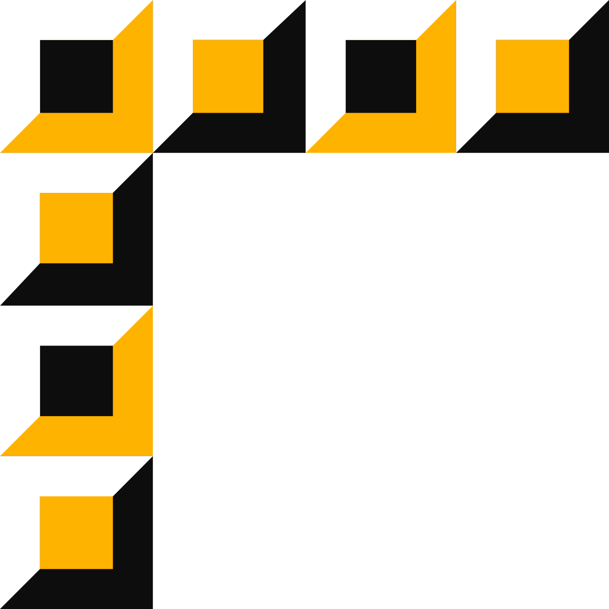 Yellow and Black Square Frame Clipart: Creative Borders and Corners Design