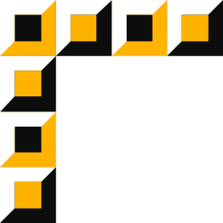 Yellow and Black Square Frame Clipart: Creative Borders and Corners Design