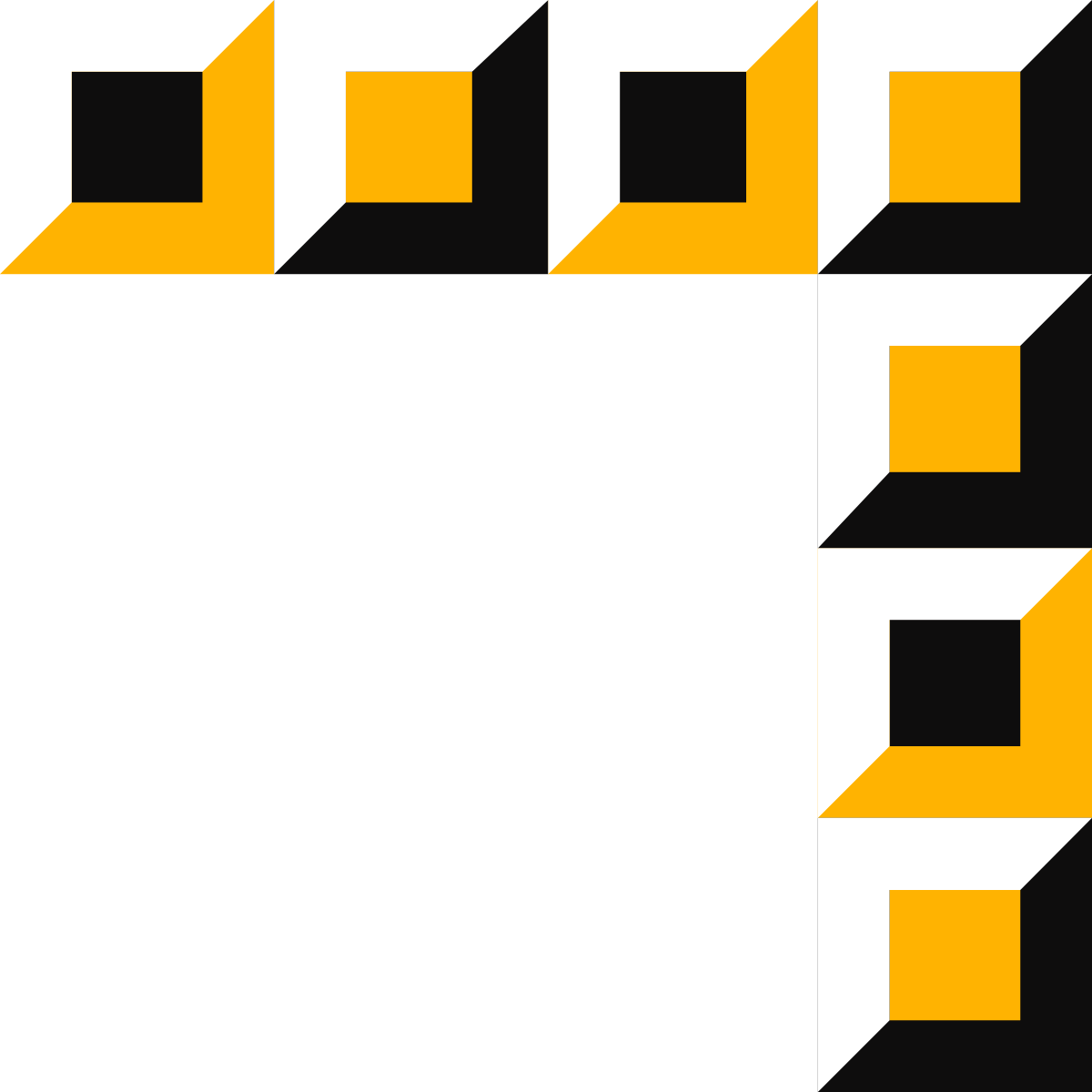 Yellow and Black Diagonal Pattern Square Frame Clipart