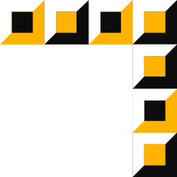 Yellow and Black Diagonal Pattern Square Frame Clipart