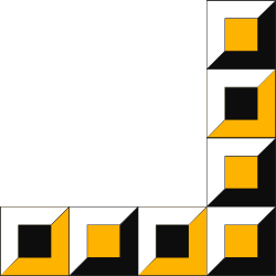 Yellow and Black Square Frame Clipart - Stylish Borders and Corners Design