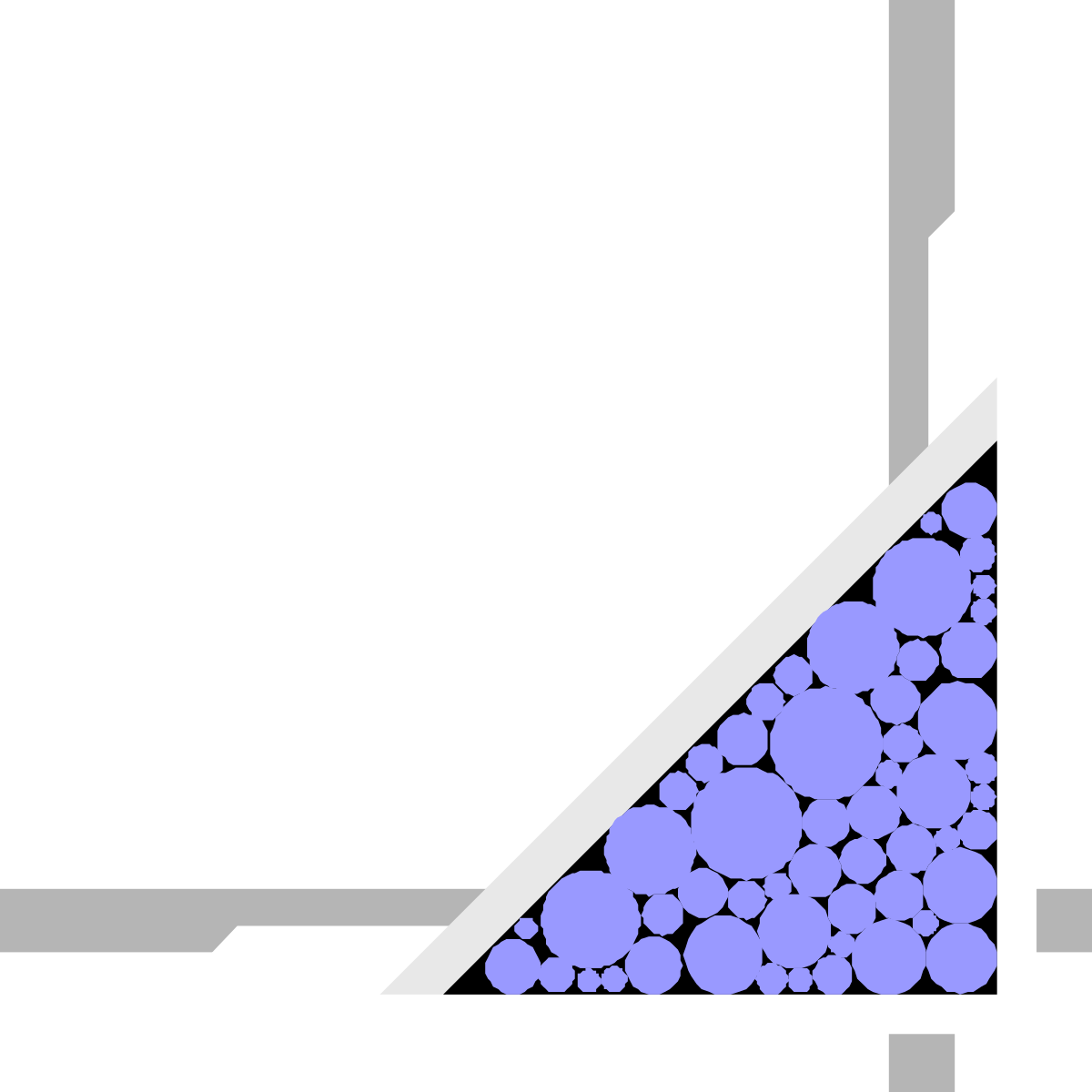 Blue and White Water Diagram Clipart - Borders and Corners Design
