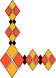Vibrant Yellow and Red Square Pattern Clipart - Borders and Corners Design