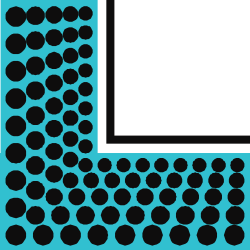Black and Blue Square with Circles Clipart - Stylish Borders and Corners