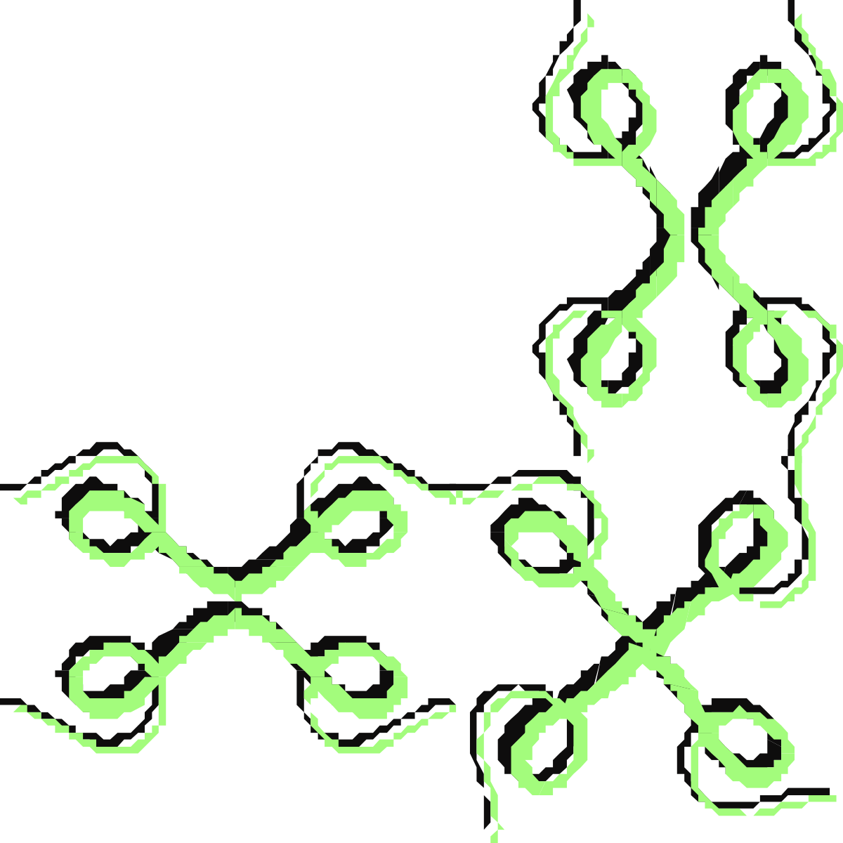 Molecule Diagram Clipart: Borders and Corners for Educational Use