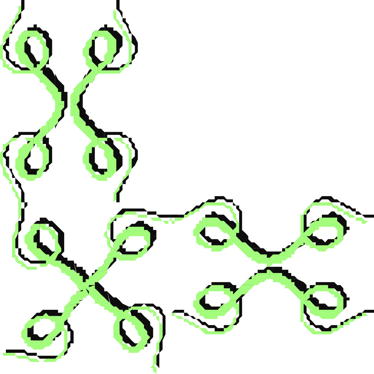 Molecule Diagram Clipart: Creative Borders and Corners Design