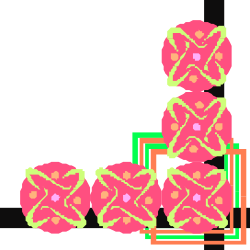 Flower Arrangement Clipart with Pink Flowers for Borders and Corners