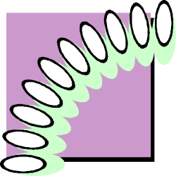 Spiral Green and White Design Clipart - Elegant Borders and Corners