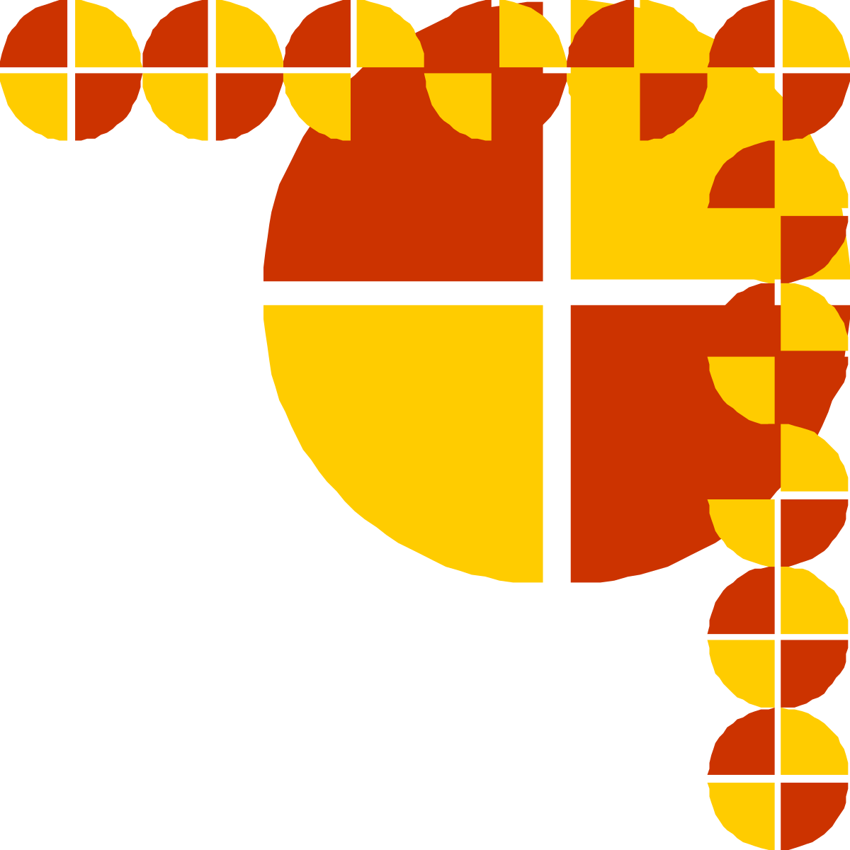 Yellow and Red Circle with Black Background - Clipart Borders and Corners
