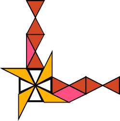 Borders and Corners Clipart: Red and Yellow Star Design
