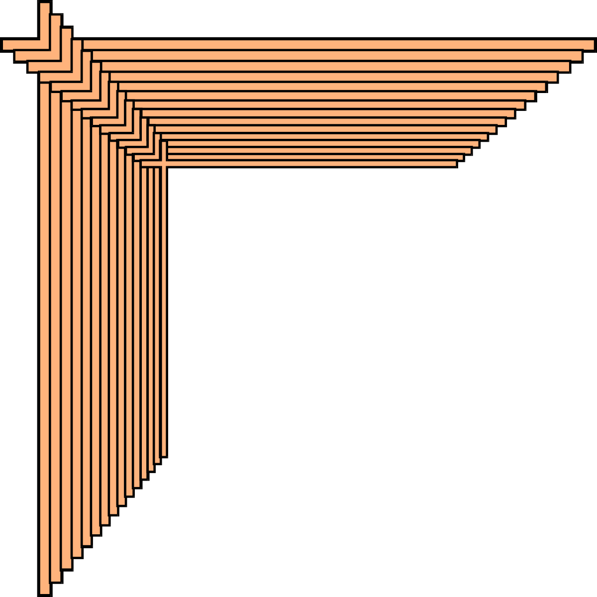 a line of lines that are arranged in a square shape clip art png transparent Square Shape Borders and Corners Clipart - Creative Line Designs