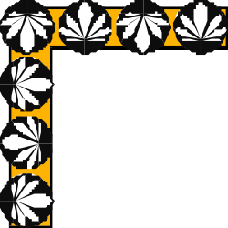 Black and Yellow Leaf Frame - Elegant Borders and Corners Clipart