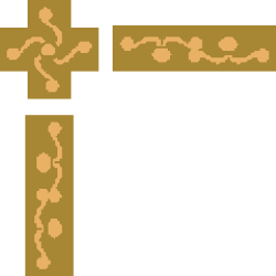 Cross with Center Cross Clipart - Decorative Borders & Corners Design