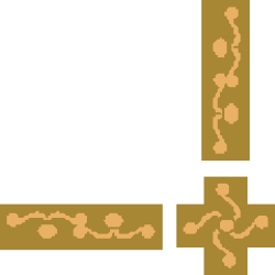 Borders and Corners Clipart: Cross with a Cross Design