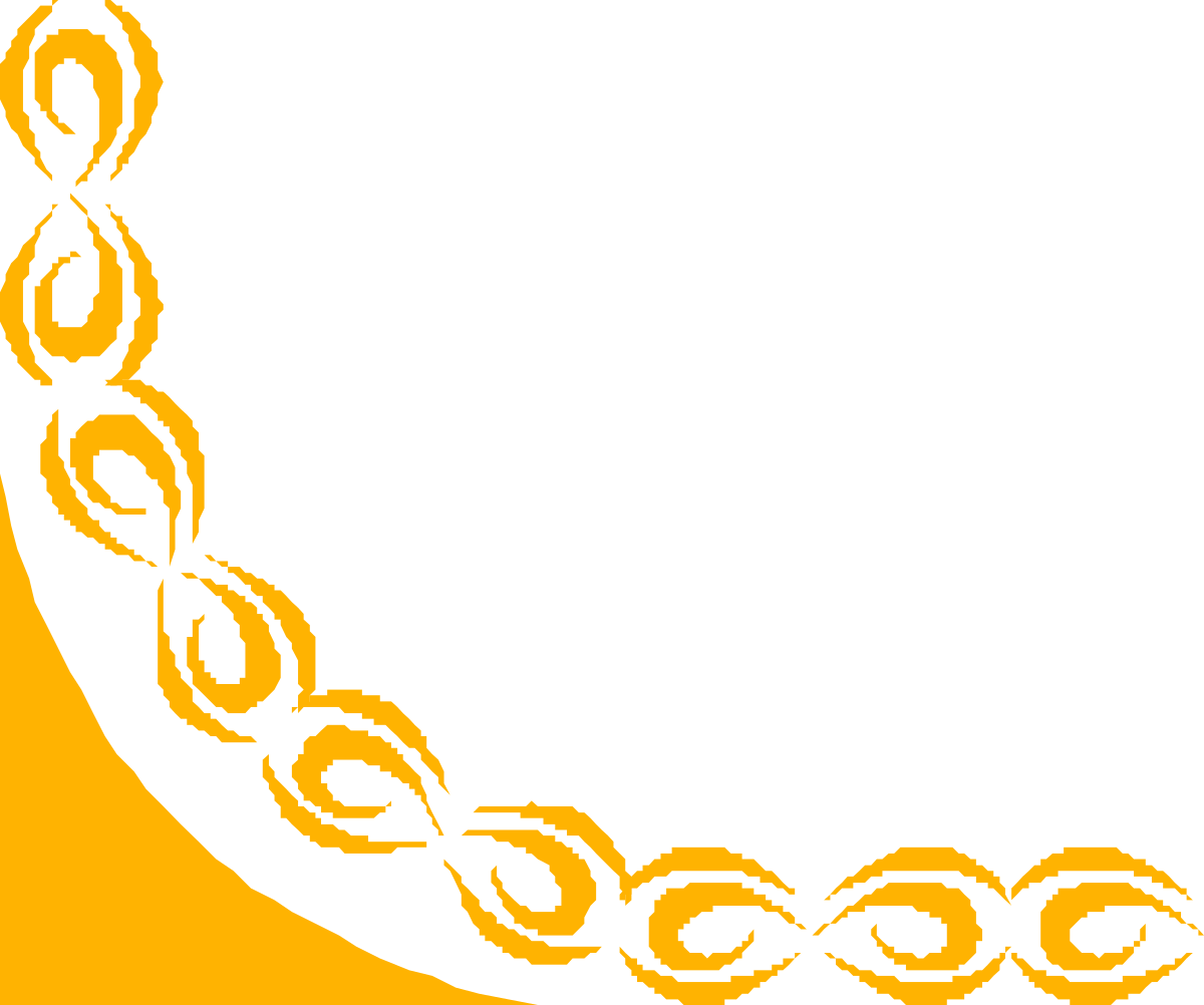 Borders and Corners Clipart: Elegant Chain with Circular Center Design