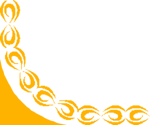 Borders and Corners Clipart: Elegant Chain with Circular Center Design