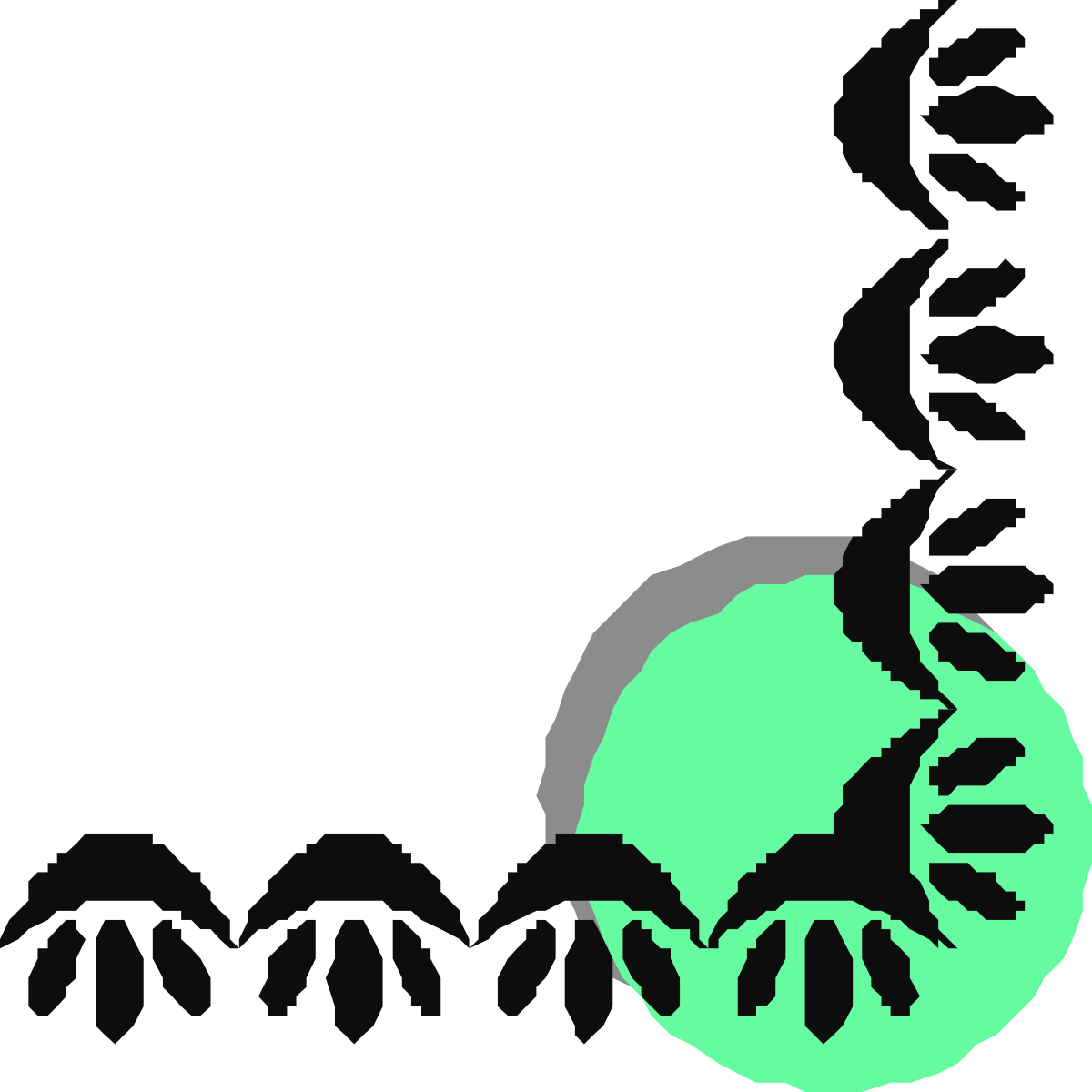 a green apple with a black background clip art png transparent Green Apple Clipart with Black Background - Borders & Corners Design