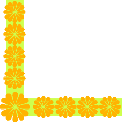 Floral Square Frame Clipart - Elegantly Designed Borders and Corners