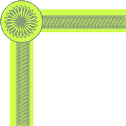 Green Flower Frame Clipart - Elegant Borders and Corners Design