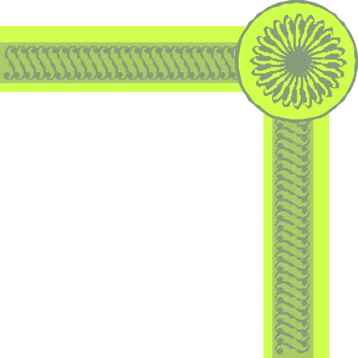 Green Frame with Flower Clipart - Elegant Borders and Corners Design