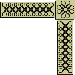 Square Border Clipart: Elegant Black and White Pattern Design