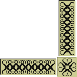 Black and White Square Borders and Corners Clipart
