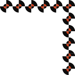 Black and White Frame with Red Circles - Stylish Clipart Borders & Corners