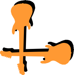 Guitar Clipart and Guitar Sticker - Borders and Corners Design
