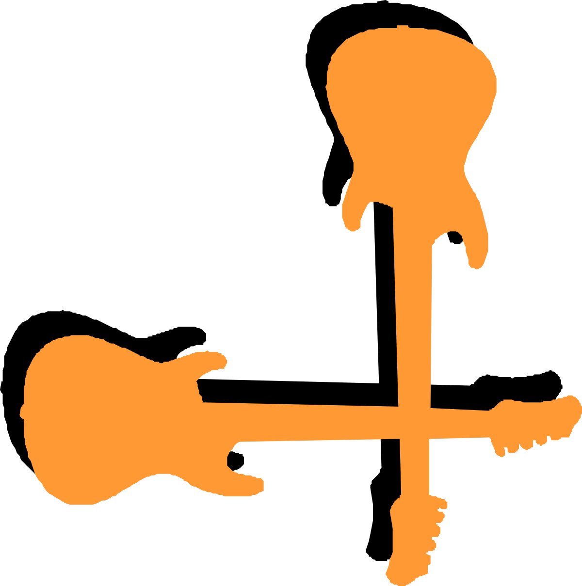 a guitar and a guitar sticker clip art png transparent Guitar Clipart with Creative Stickers: Borders & Corners