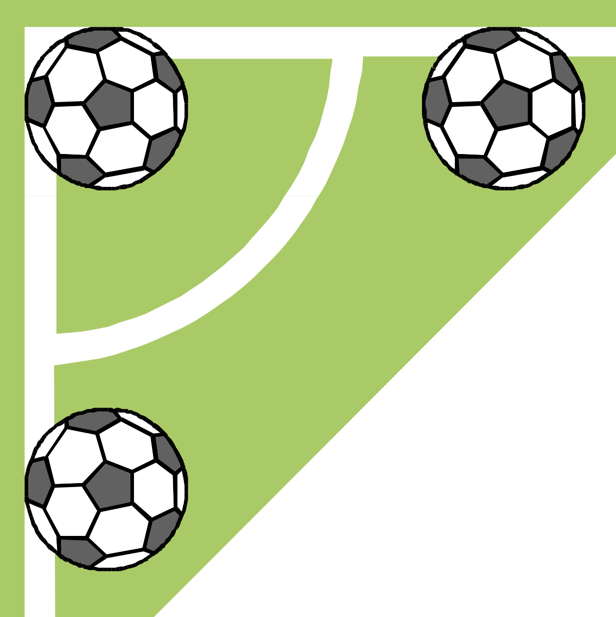 Soccer Ball Clipart: Dynamic Borders and Corners Design