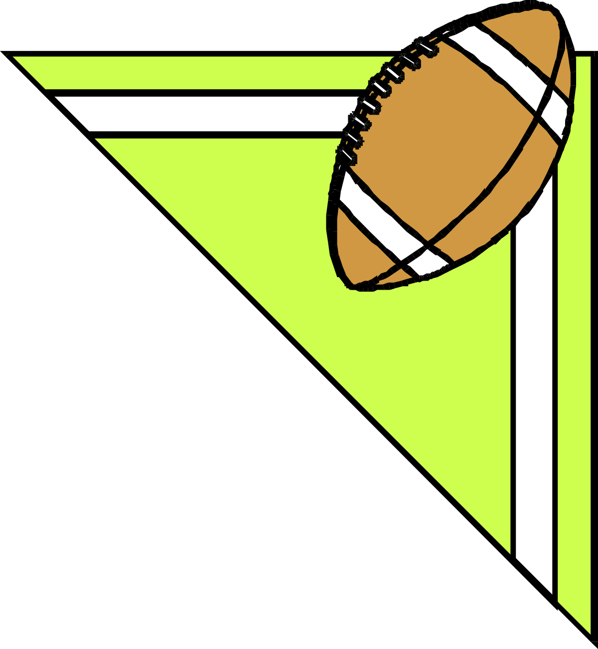 Football Ball on Green Background Clipart - Ideal for Sports Designs