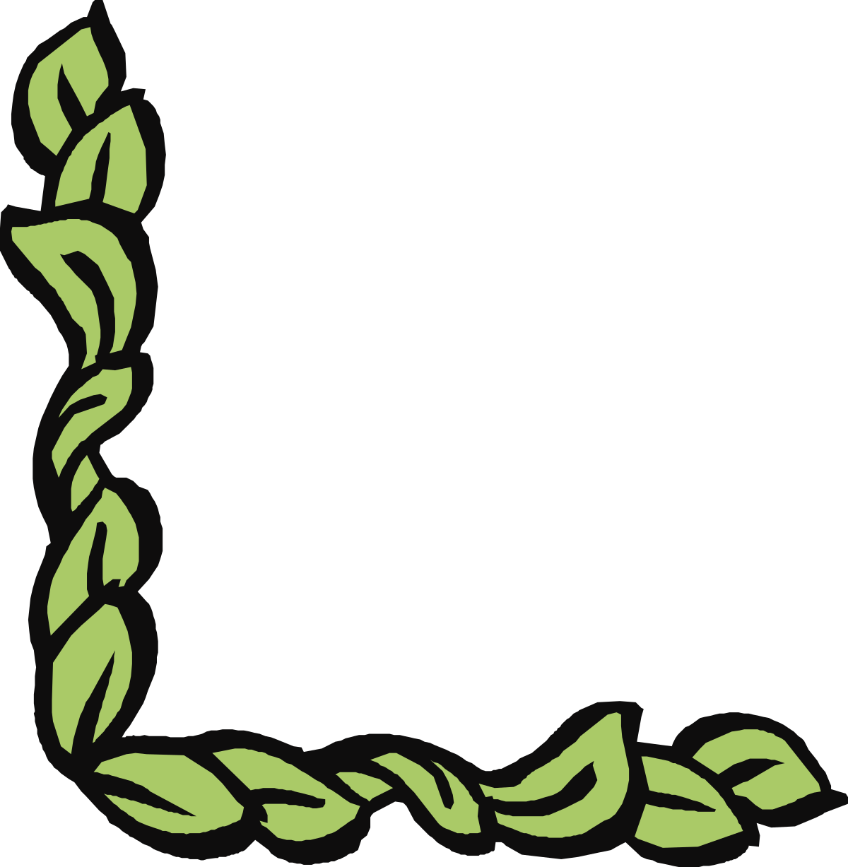 a green leaf border clip art png transparent Green Leaf Border Clipart - Elegant Decorative Corners for Nature Themes