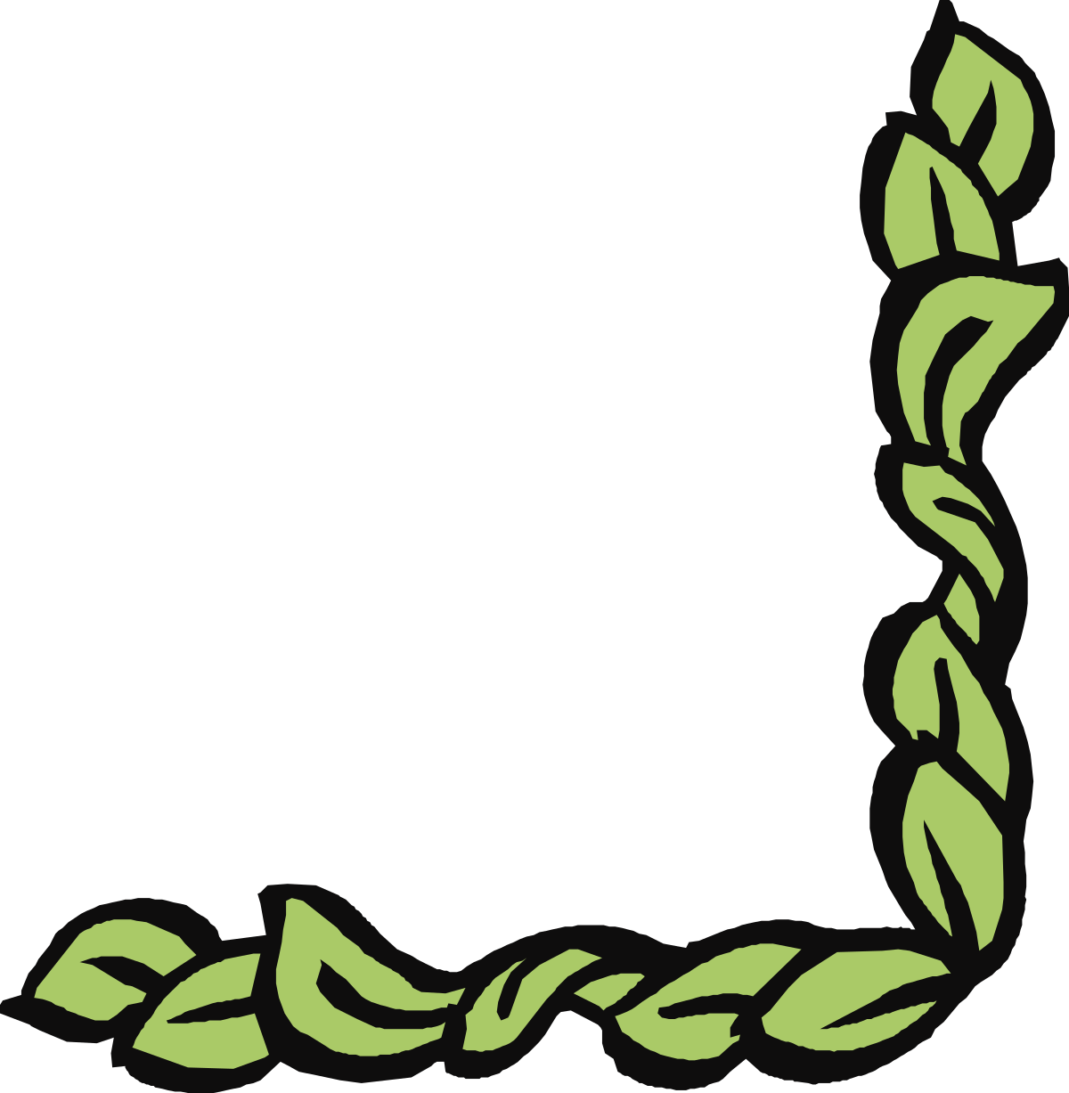 a green frame with leaves clip art png transparent Elegant Green Frame with Leaves - Perfect for Clipart Designs