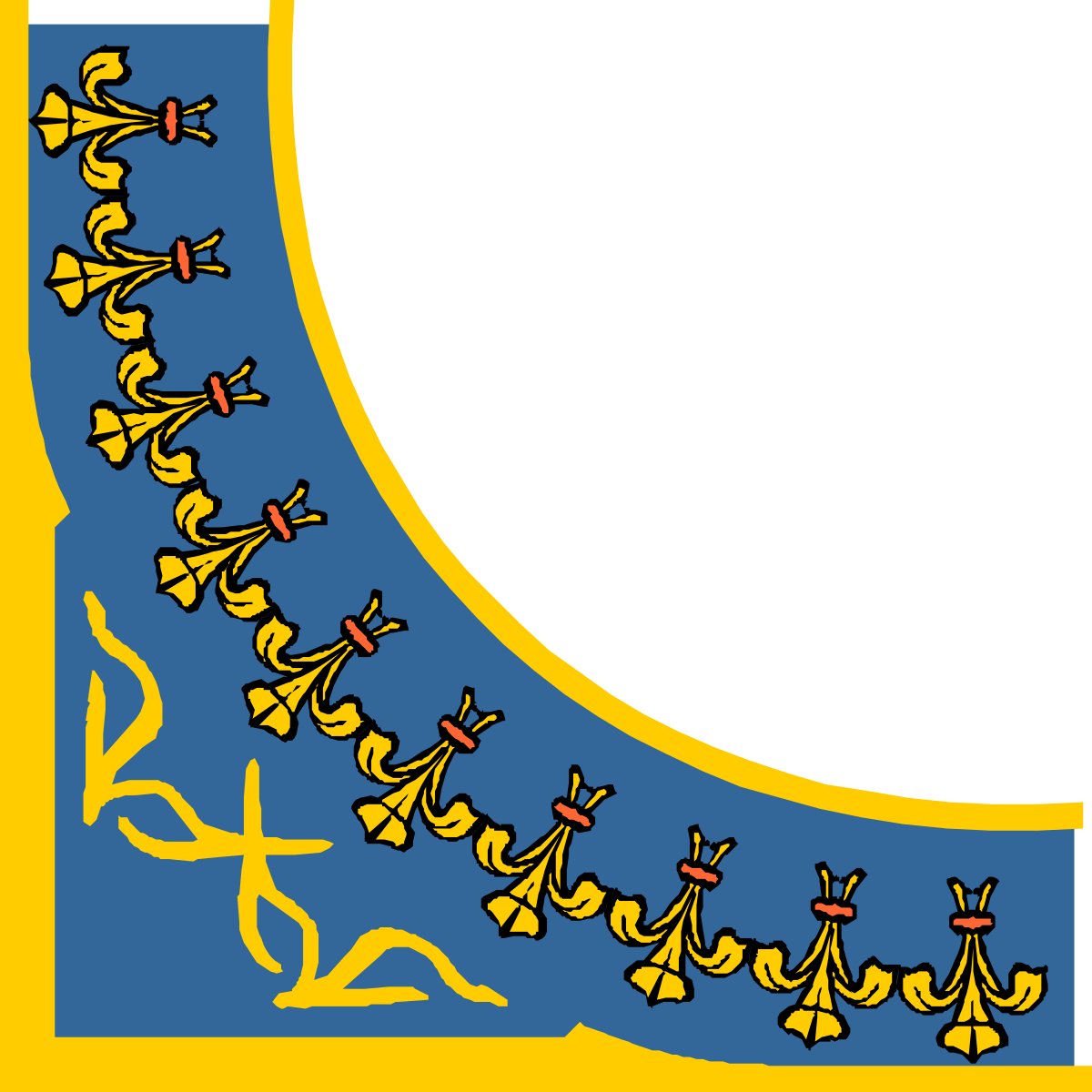 Stunning Blue and Yellow Border Clipart for Creative Projects