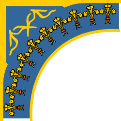 Yellow and Blue Circle Clipart Featuring a Group of People - Perfect for Borders and Corners
