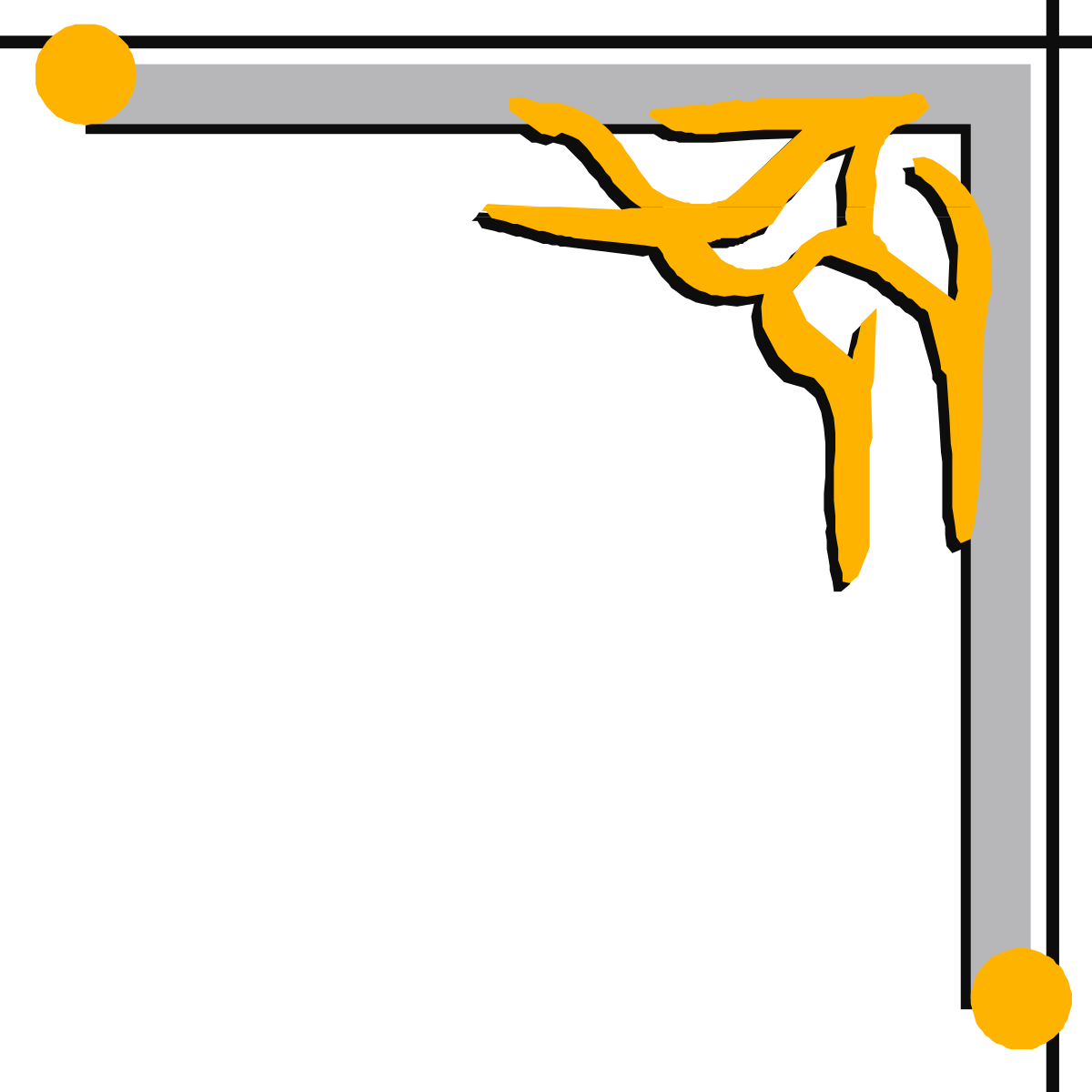 a yellow and gray frame with a white border clip art png transparent Elegant Yellow and Gray Frame with White Border Clipart