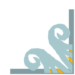 White and Yellow Logo Clipart on Black Background - Stylish Borders and Corners