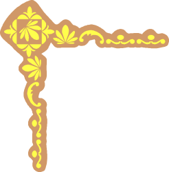 Flower Pattern Yellow Frame Clipart for Creative Designs