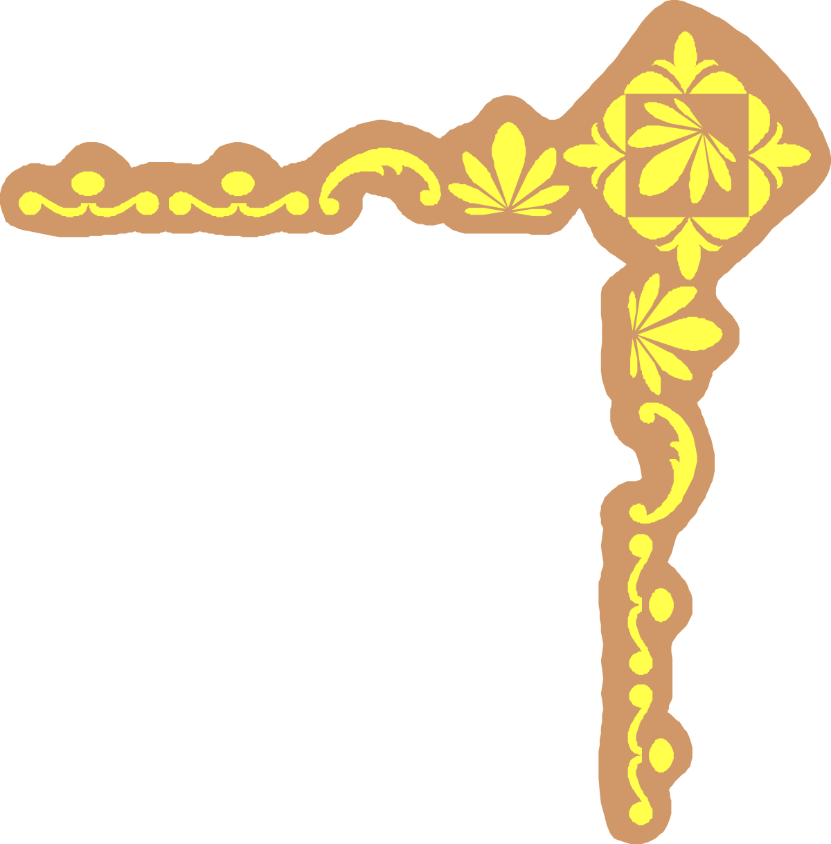Yellow Flower Frame Clipart - Elegant Borders and Corners Design