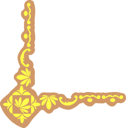 Yellow and Brown Flower Border Clipart - Elegant Floral Corners and Edges