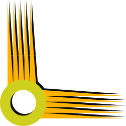 Green Circle with Yellow Lines - Dynamic Borders and Corners Clipart
