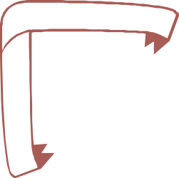 White Arrow Pointing Up to the Left - Decorative Borders and Corners Clipart