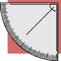 Clock with Red Background Clipart - Decorative Borders and Corners